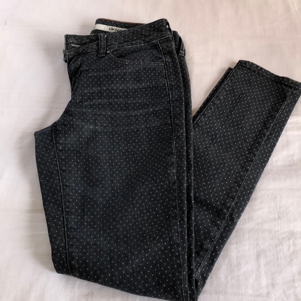 DKNY Polka Dot Soho Skinny Jeans